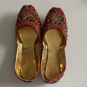 New Handmade Velvet Loafers for Diwali Size:7
